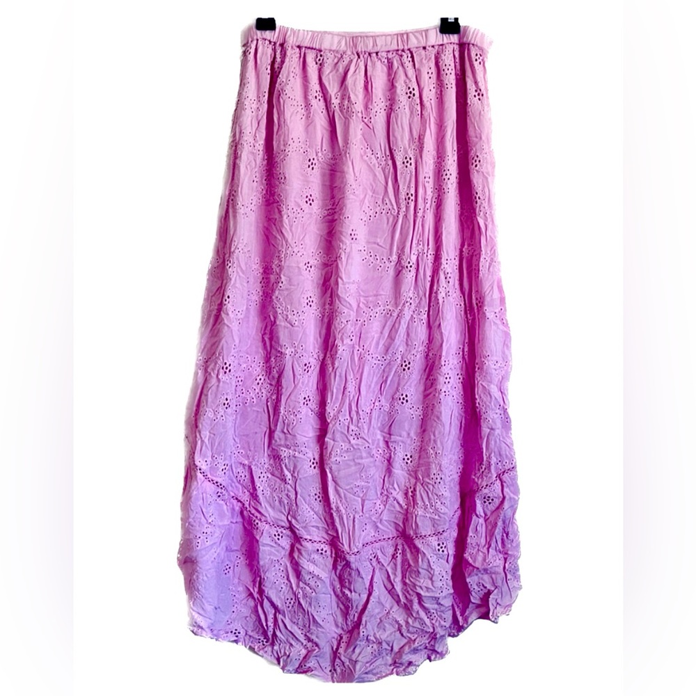 🆕Young Fabulous & Broke Elena Faux Wrap High-low Eyelet Skirt size Large - Picture 9 of 16